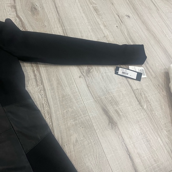 NWT SAS “Jade” black leather  dress 8 - Picture 6 of 16